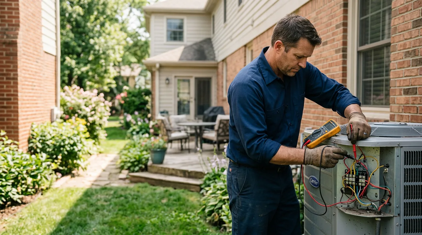 HVAC technician working near Cashiers, NC